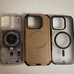 Magnetic Gold Phone Case with MagSafe Compatibility for iPhone 16 Pro